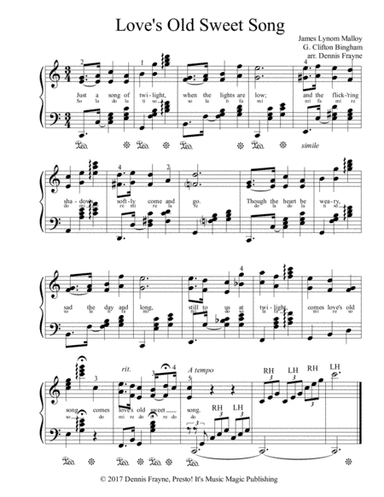 Love's Old Sweet Song (arr. Dennis Frayne)