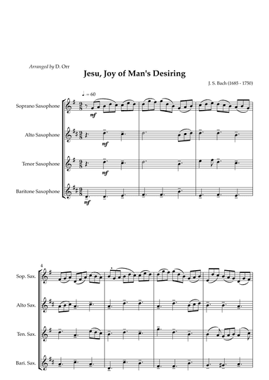 Jesu, Joy of Man's Desiring (arr. Dorothy Orr)