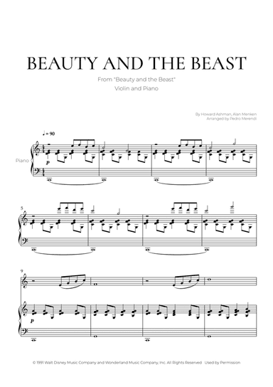Beauty And The Beast (arr. Pedro Merendi)