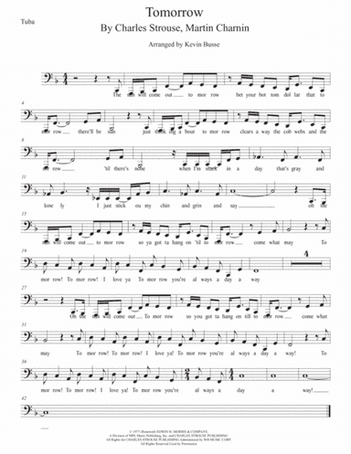 Tomorrow (arr. Kevin Busse)