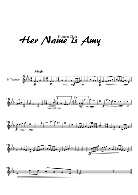 Her Name is Amy (Trumpet Choir) Part 2