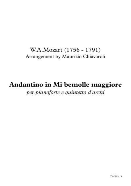 Andantino in Mi bemolle maggiore (arr. Maurizio Chiavaroli)