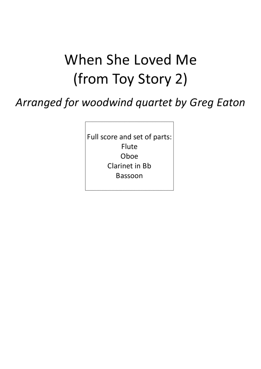 When She Loved Me (arr. Greg Eaton)