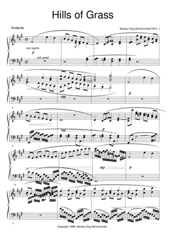 Hills of Grass, Op. 3
