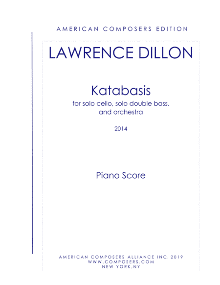 [Dillon] Katabasis (Piano Reduction)