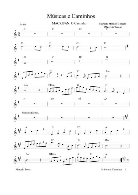 Músicas e Caminhos