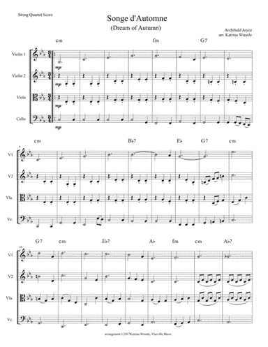 Songe d'Automne (Dream of Autumn) (arr. Katrina Wreede)