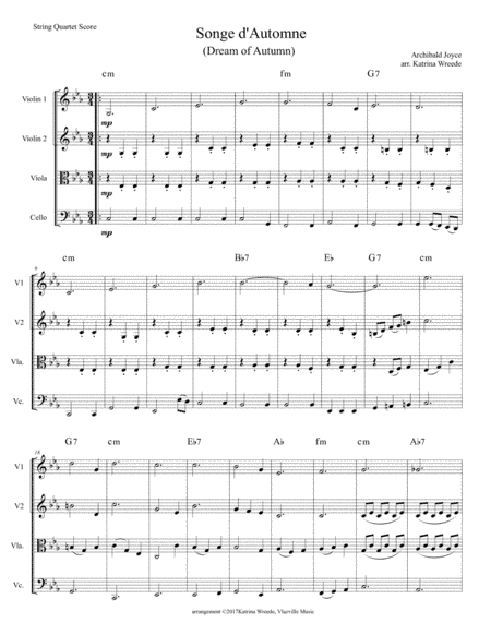 Songe d'Automne (Dream of Autumn) (arr. Katrina Wreede)