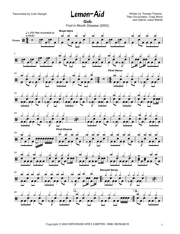 Lemon Aid (arr. Colin Stanger)