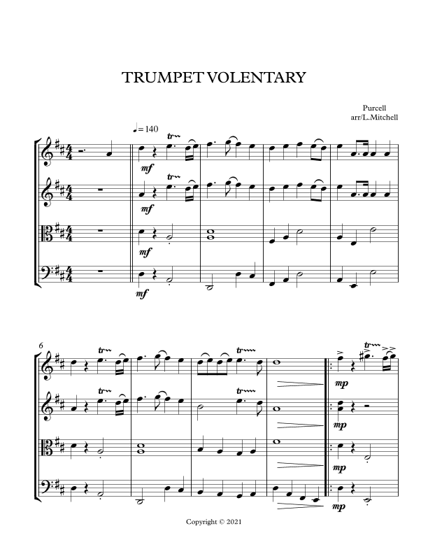 TRUMPET VOLUNTARY (arr. Lee Mitchell)