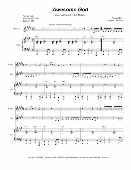 Awesome God (arr. Stephen DeCesare)