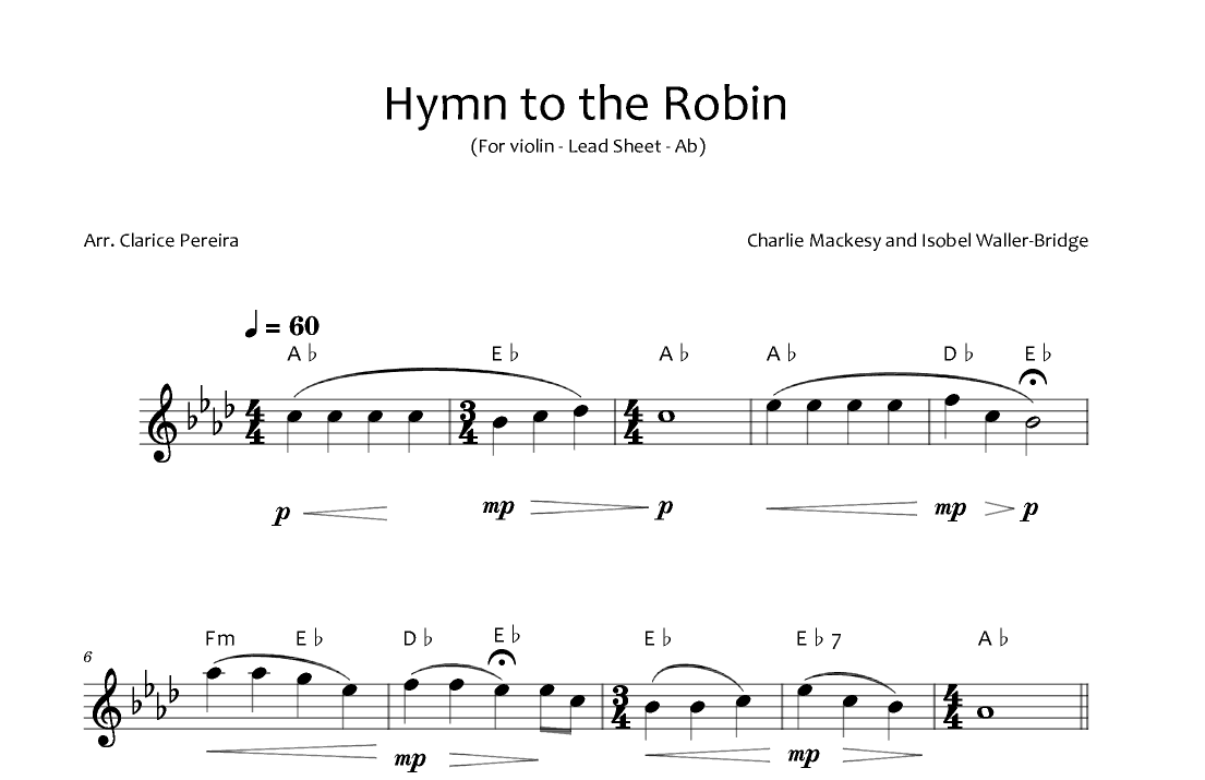 A Hymn For The Robin (arr. Clarice Pereira)