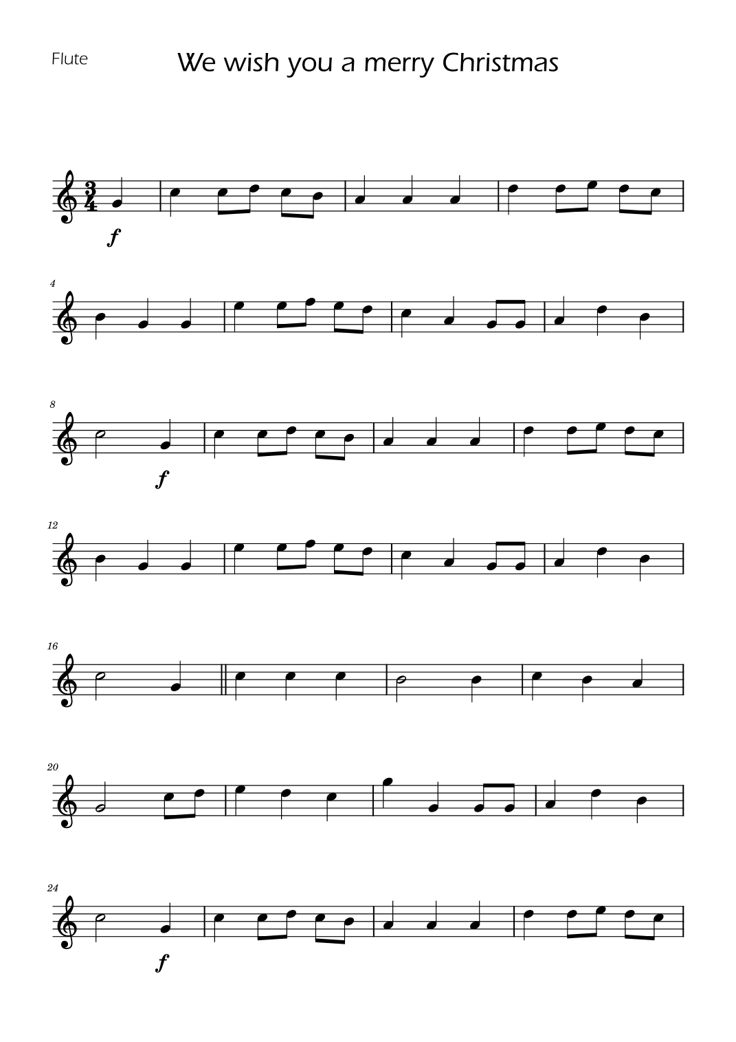 We Wish You a Merry Christmas - Flute Solo (arr. Ygor Nunes)