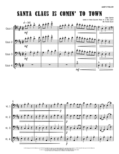 Santa Claus Is Comin' To Town (arr. Alison Gillies)