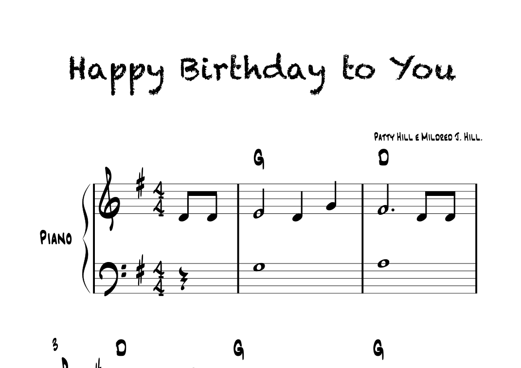 Happy Birthday To You - Easy Piano With Chords Symbols (arr. Glauco Fernandes)
