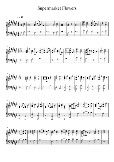 Supermarket Flowers (arr. Francesca Chiofalo)