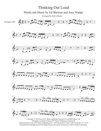 Thinking Out Loud (arr. Kevin Busse)