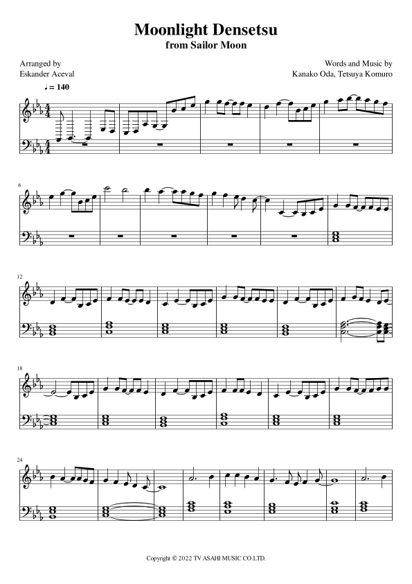 Moonlight Densetsu (arr. Eskander Aceval)