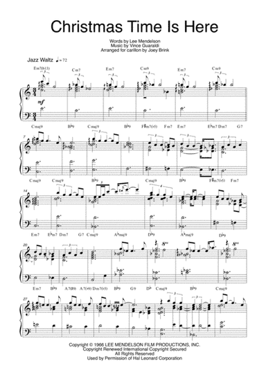 Christmas Time Is Here (arr. Joey Brink)
