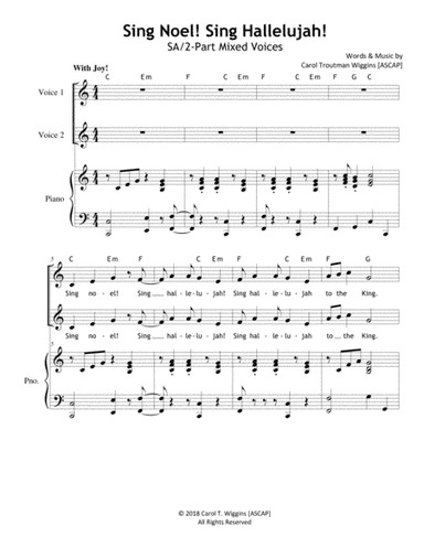 Sing Noel! Sing Hallelujah! (SA/2-Part)