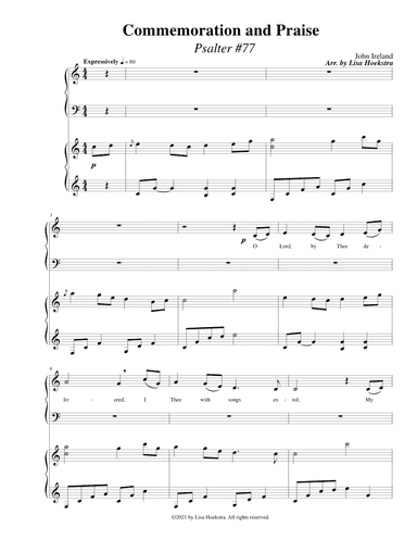 Commemoration and Praise (Psalter 77) (arr. Lisa Hoekstra)