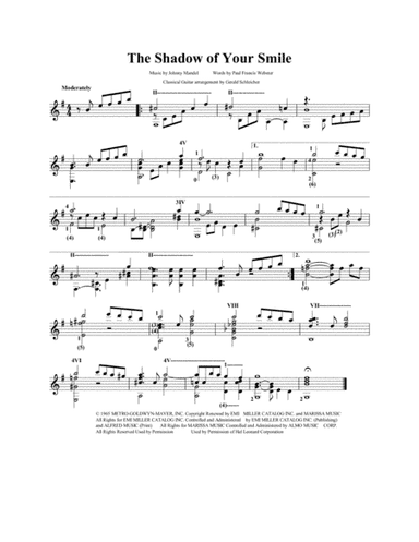 The Shadow Of Your Smile (arr. Gerald Schleicher)