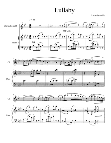 Lullaby for Clarinet and Piano