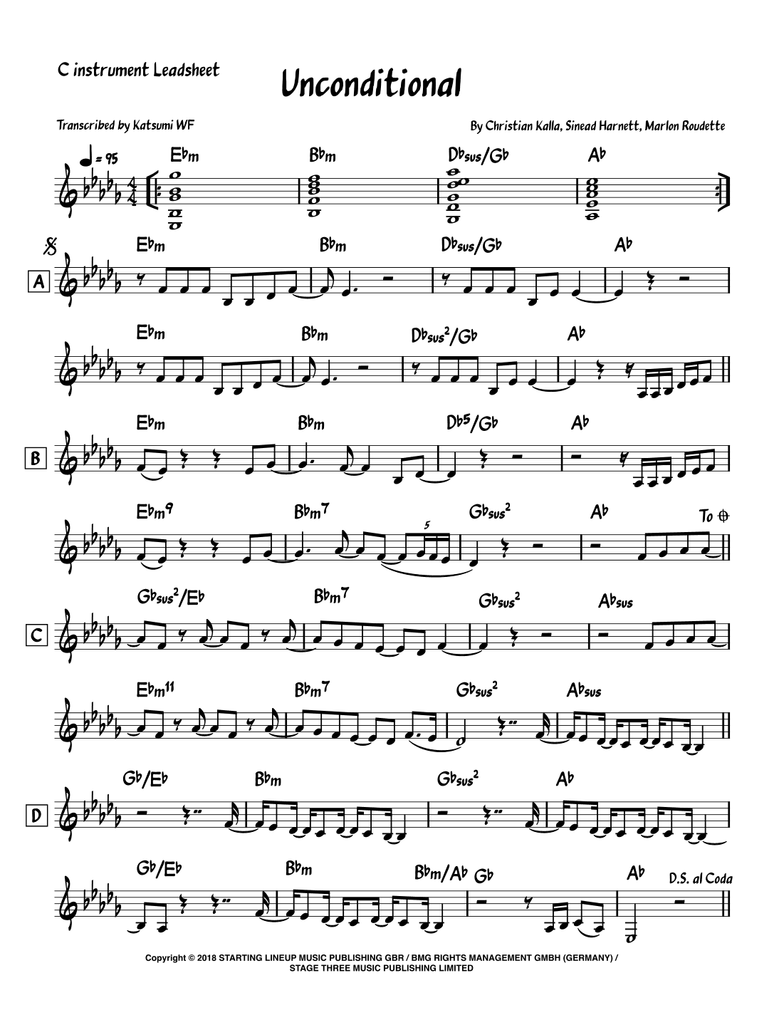 Unconditional (arr. Katsumi WF)