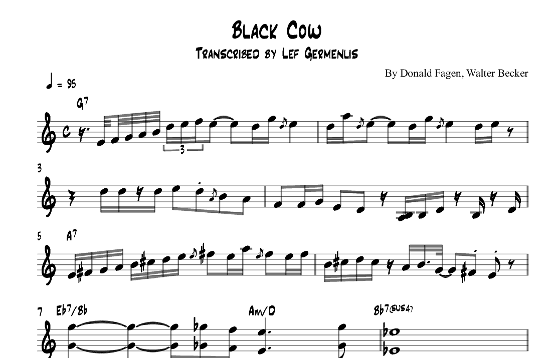 Black Cow (arr. Lef Germenlis)