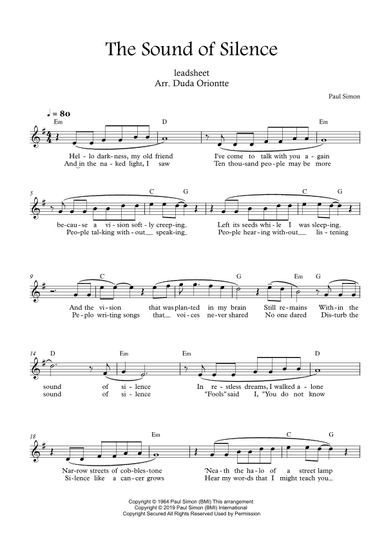 The Sound Of Silence (arr. Duda Oriontte)