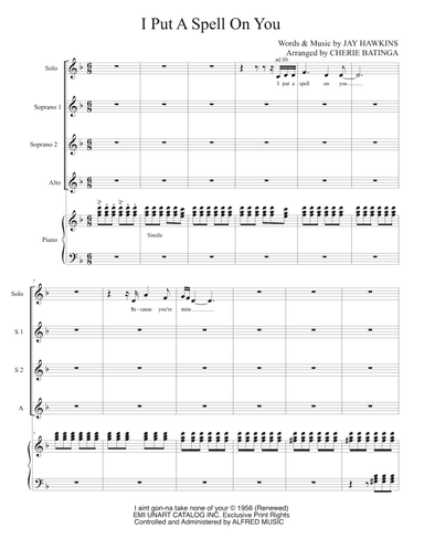 I Put A Spell On You (arr. Cherie Batinga)