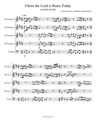 Christ the Lord is Risen Today (arr. Charles Priest)