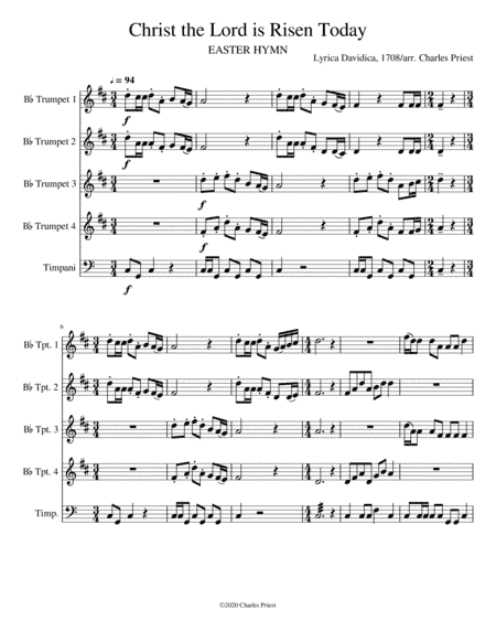 Christ the Lord is Risen Today (arr. Charles Priest)