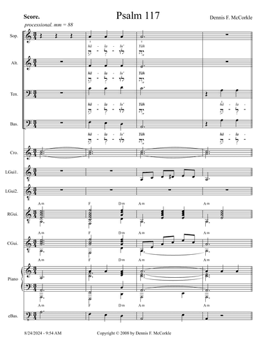 Psalm 117 - Score Only