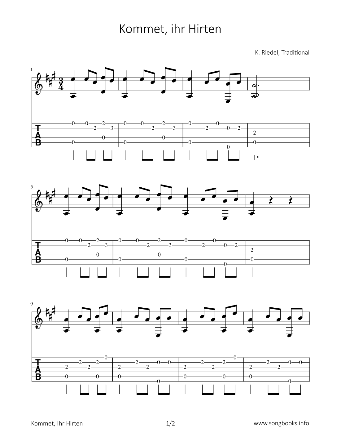 Kommet, ihr Hirten (arr. Bettina Schipp)