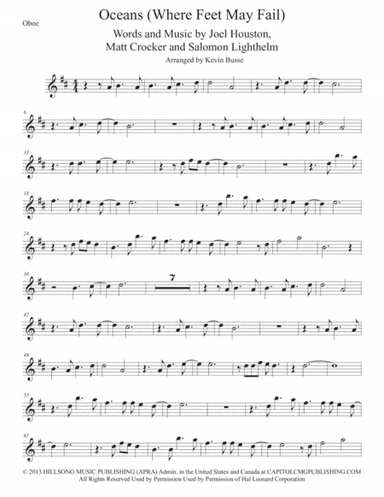 Oceans (Where Feet May Fail) (arr. Kevin Busse)