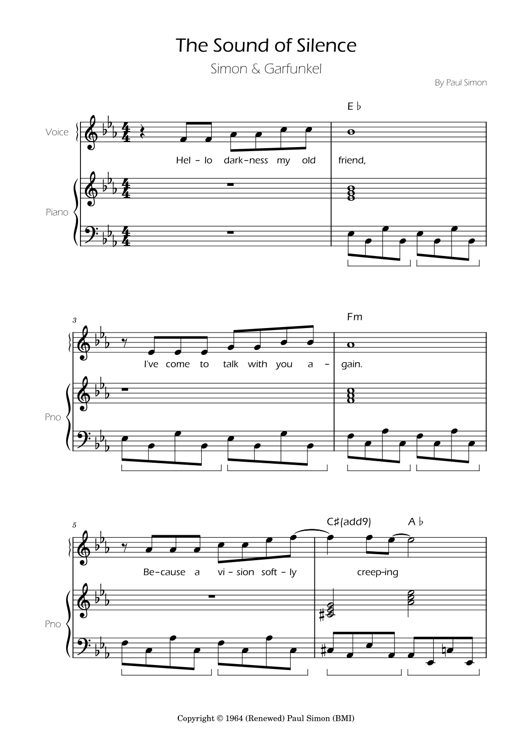 The Sound Of Silence (arr. Ygor Nunes)