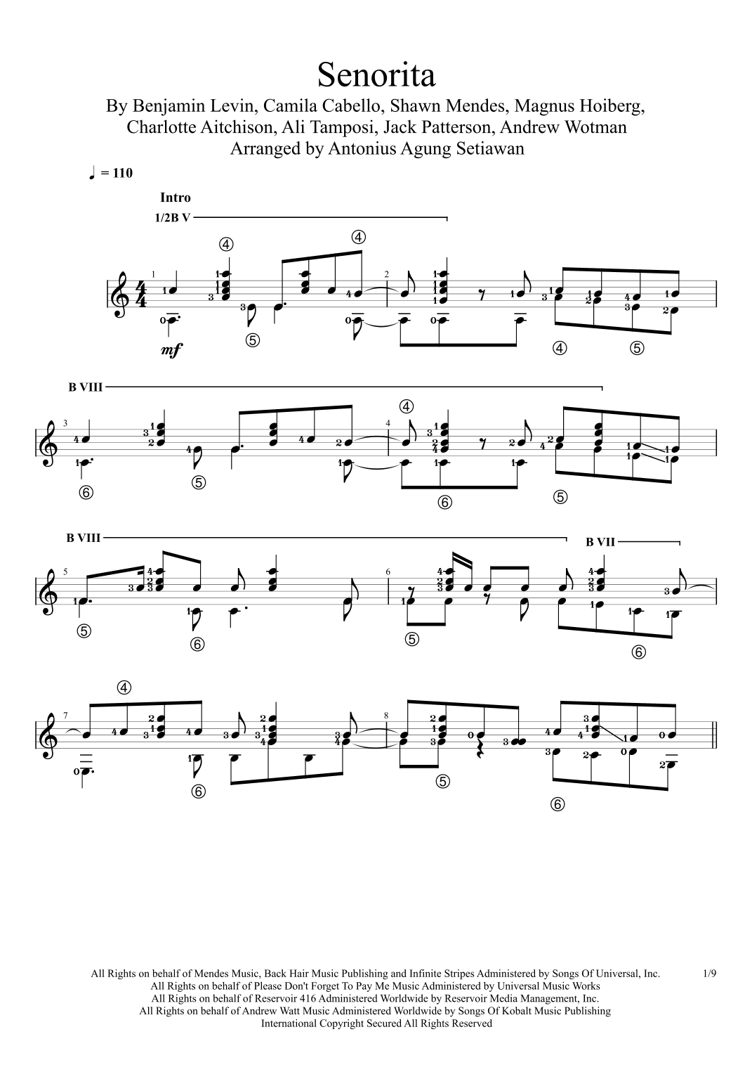 Senorita (arr. Antonius Agung Setiawan)