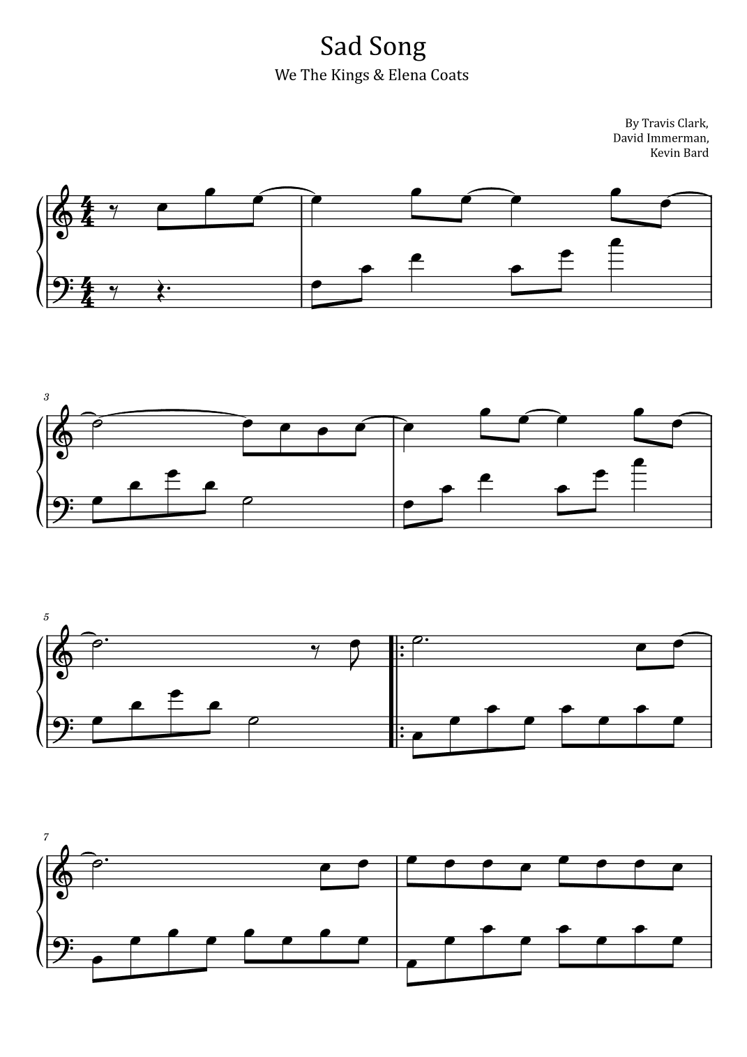 Sad Song (arr. poon)