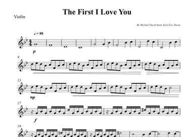 The First I Love You (arr. Wesley S. SIlva)