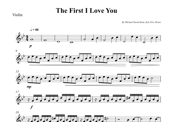 The First I Love You (arr. Wesley S. SIlva)