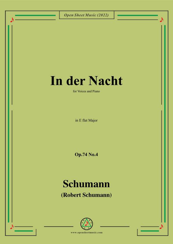 Schumann-In der Nacht,Op.74 No.4,in E flat Major (arr. OSM Press)