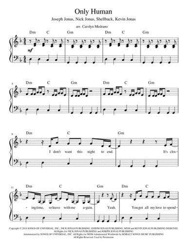 Only Human (arr. Carolyn Medrano)
