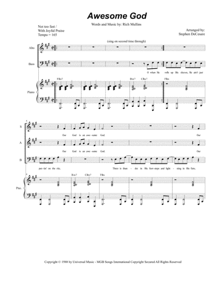 Awesome God (arr. Stephen DeCesare)