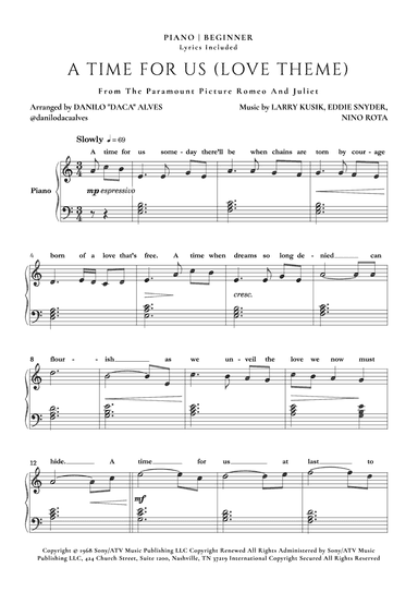 A Time For Us (love Theme) (arr. Danilo "Daca" Alves)