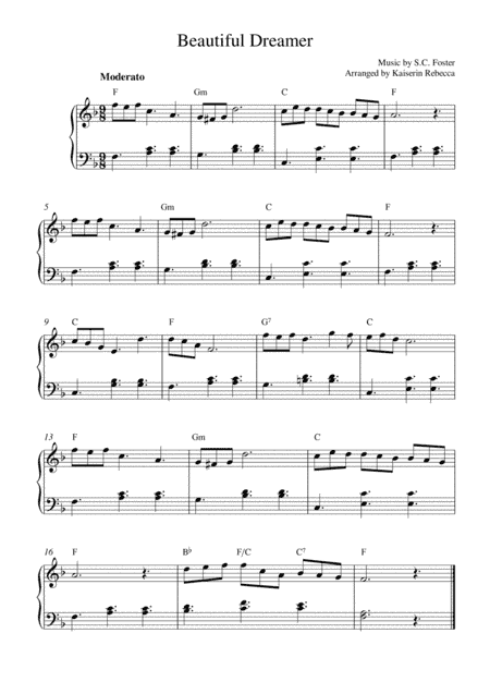 Beautiful Dreamer (arr. Kaiserin Rebecca)