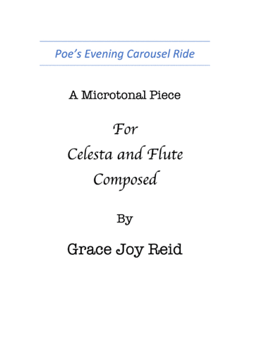 Poe's Evening Carousel Ride, based on Edgar Allan Poe's poem, "Evening Star."