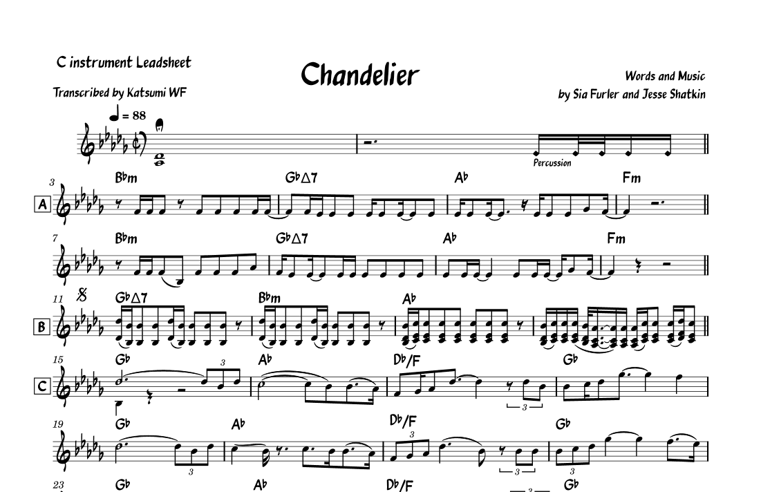 Chandelier (arr. Katsumi WF)