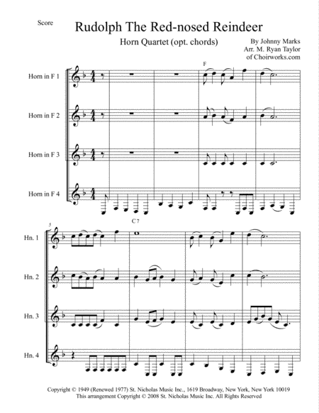 Rudolph The Red-nosed Reindeer (arr. M. Ryan Taylor)