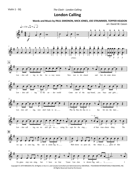 London Calling (arr. David W. Cason)